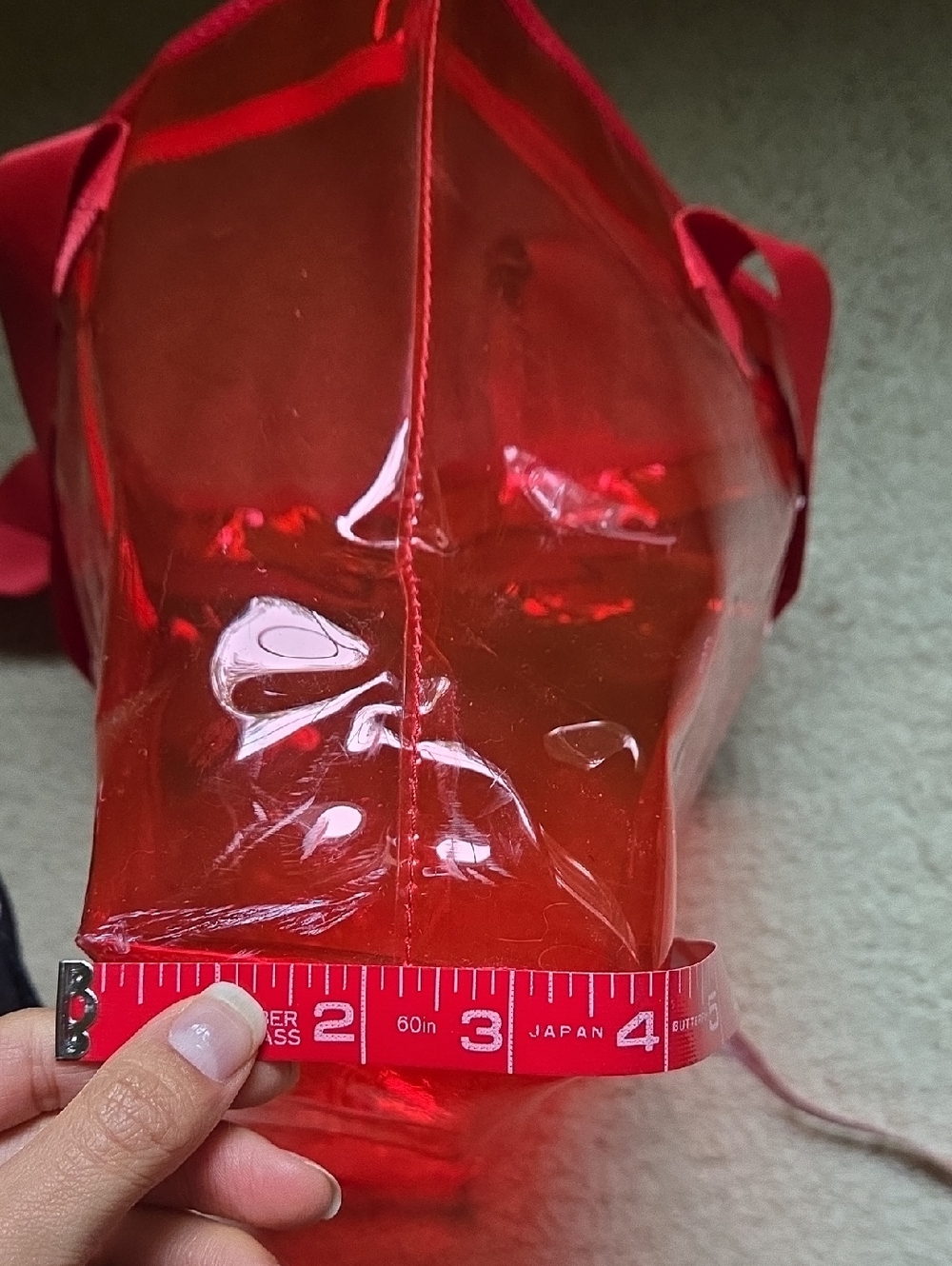 Guess Red Clear Tote - Picture 9 of 9
